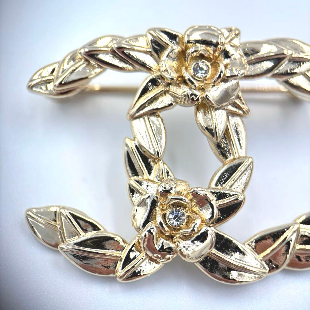 【極美品】シャネル CHANEL ブローチ ココマーク スター　ラインストーン