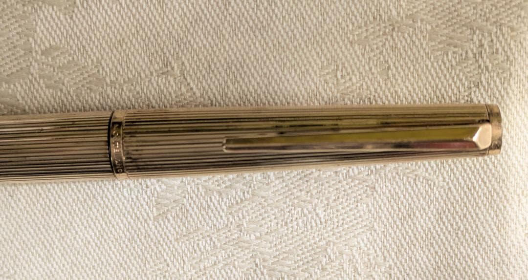 ビンテージ　モンブラン　万年筆　1246 金張り　吸入式　18金