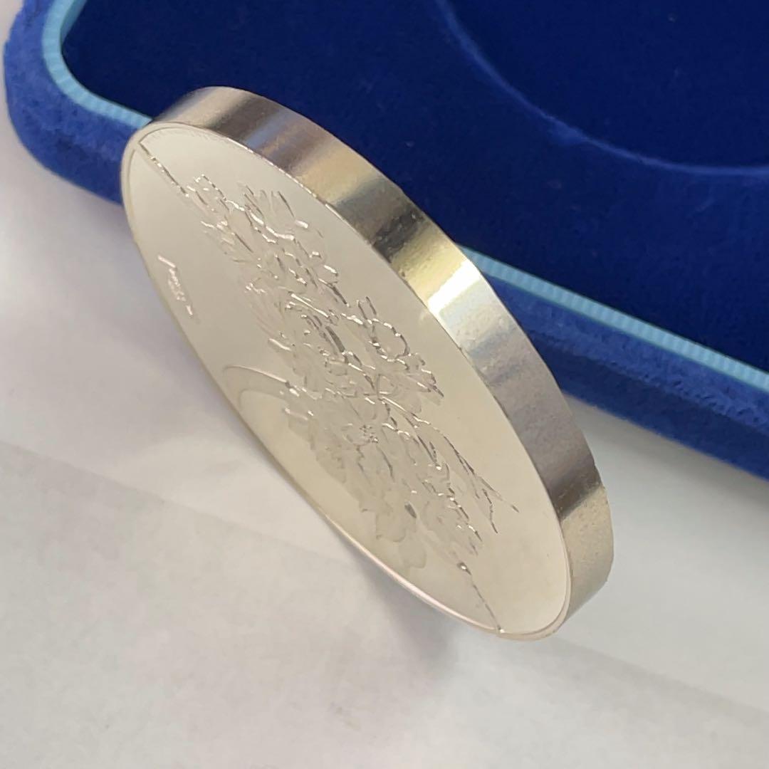 カ*ル様 造幣局 平成元年 純銀メダル 桜の通り抜け 品位証明 SV1000 箱