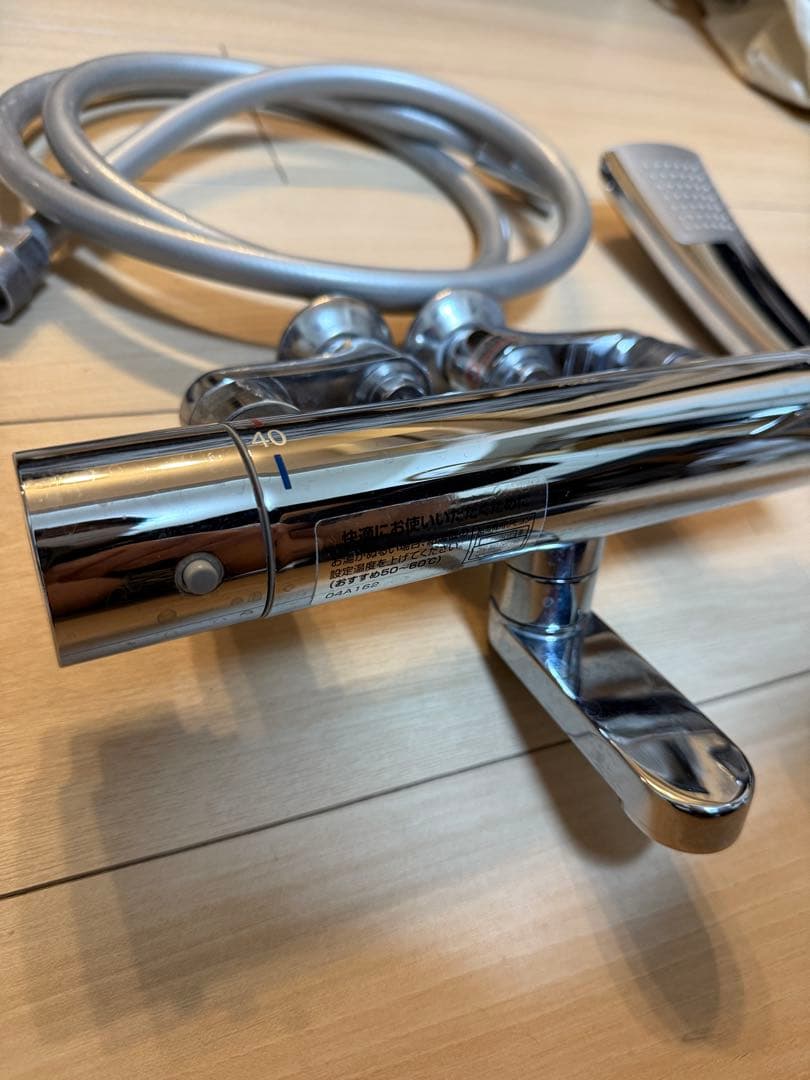 TOTO サーモスタット混合水栓 TBV03401J1 シャワーヘッドホース付き