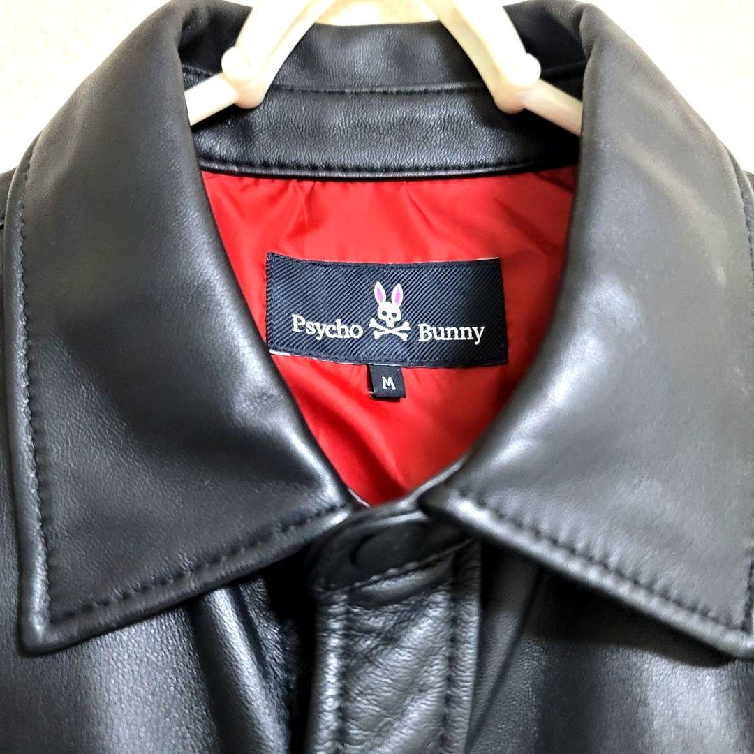 サイコバニー シープスキン 羊革 レザージャケット シングルライダース ブラック