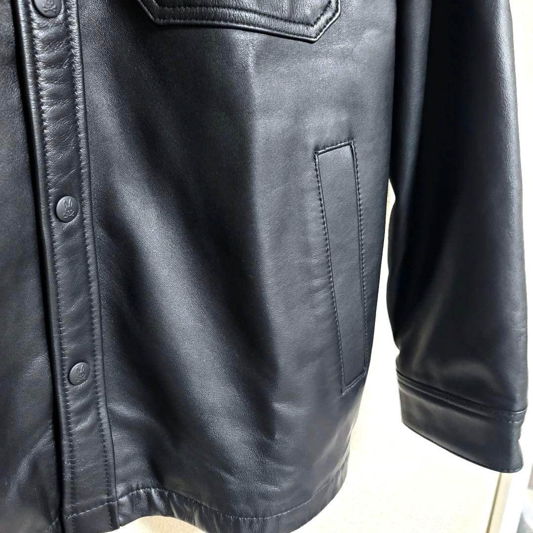 サイコバニー シープスキン 羊革 レザージャケット シングルライダース ブラック