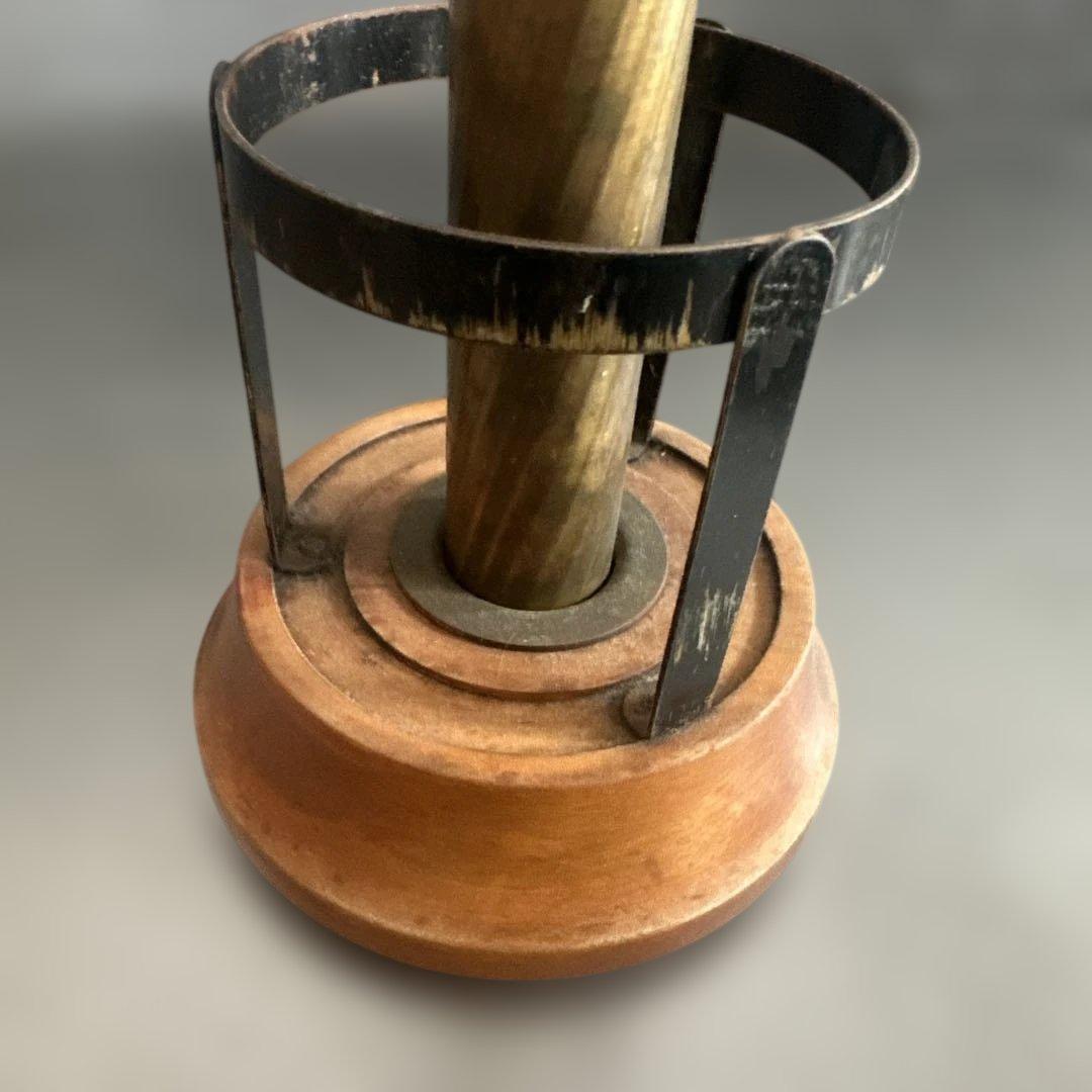 アンティーク雑貨 木製と金属のオイルキャンドル