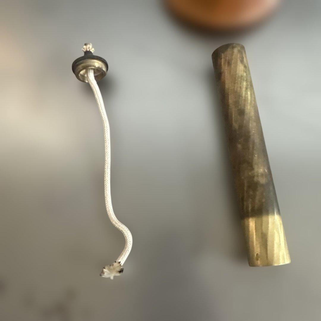 アンティーク雑貨 木製と金属のオイルキャンドル