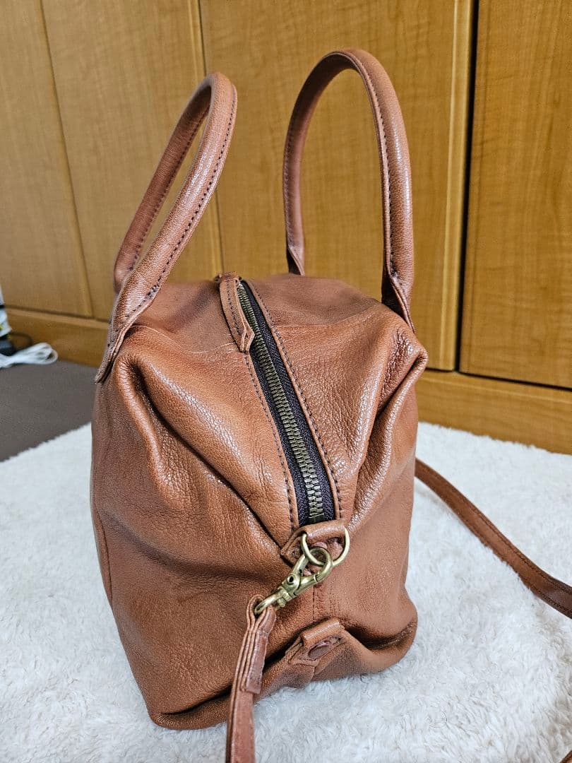 ゲンテン ショルダーバッグ 2way 山羊革 ゴートスキン ヌメ