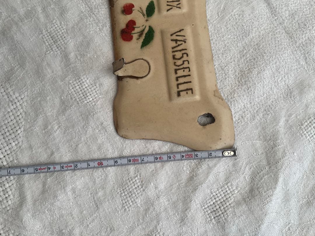 フランスアンティーク　さくらんぼ　ブリキ　フック