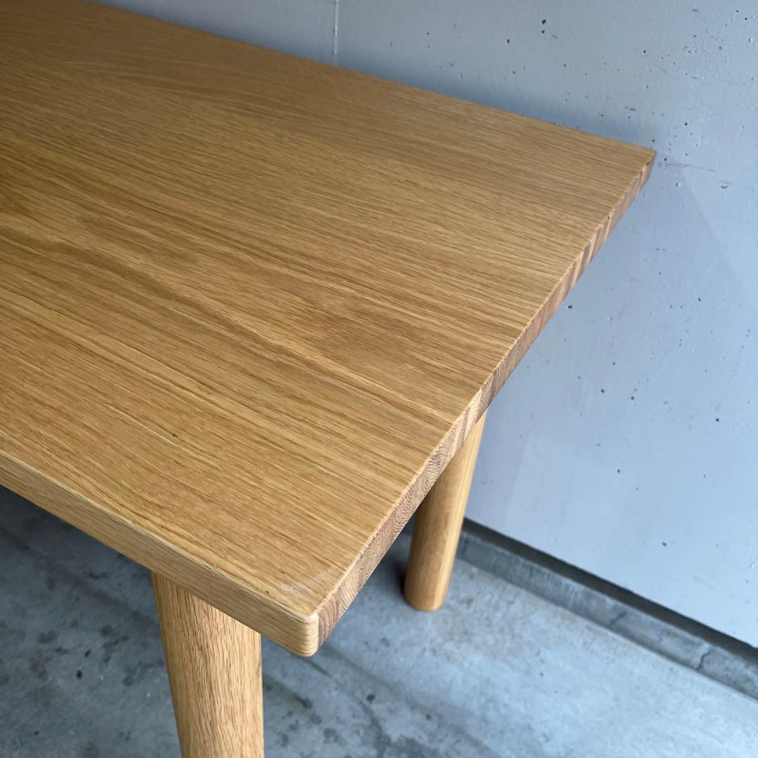 美品・廃盤希少★無印 板と脚でできた木製テーブル・オーク材・幅１２０ｃｍ