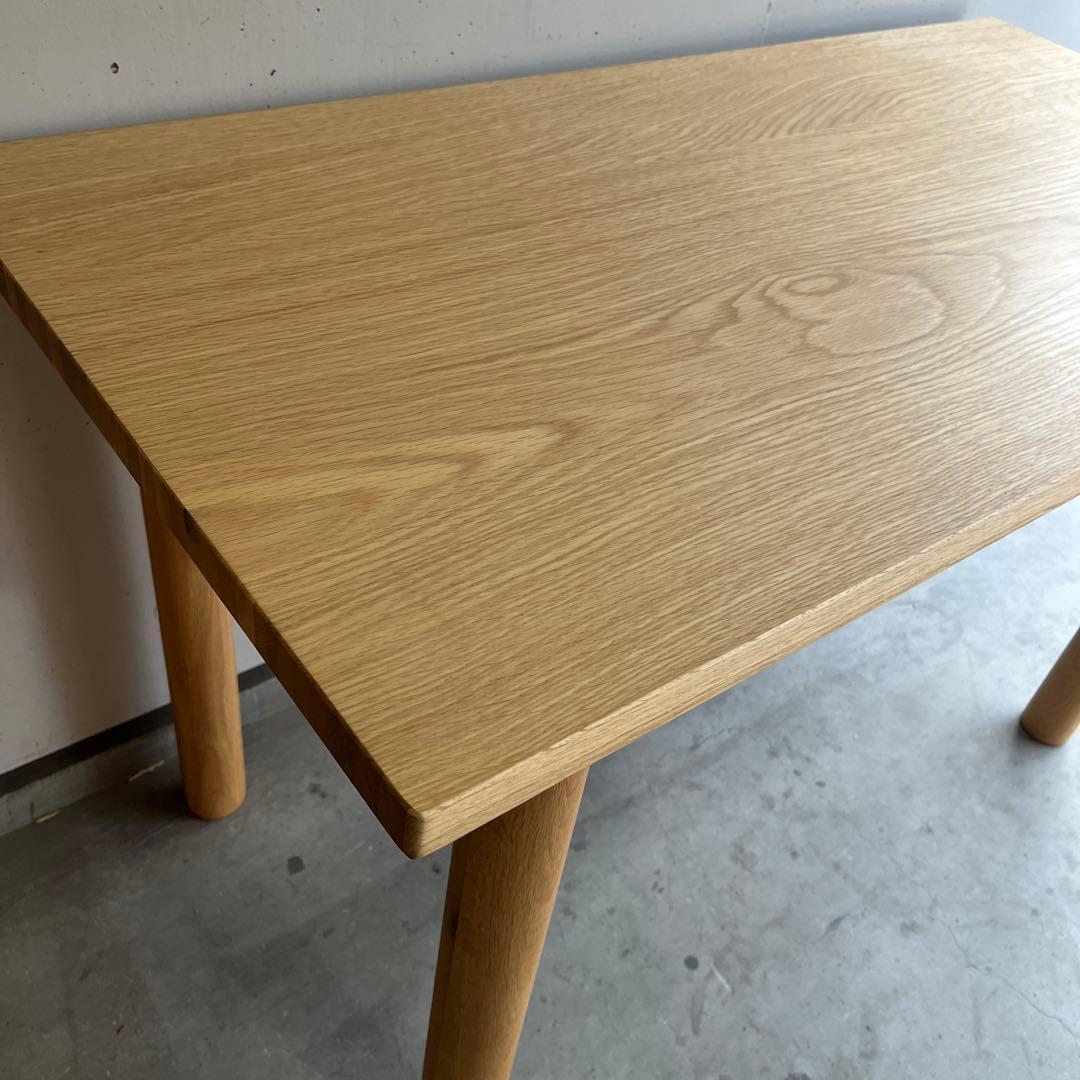 美品・廃盤希少★無印 板と脚でできた木製テーブル・オーク材・幅１２０ｃｍ