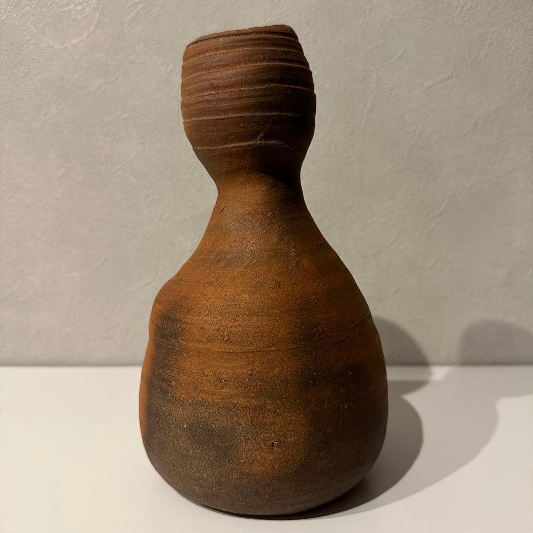 中村真 備前 花器 瓢 一輪挿し 花入 共箱