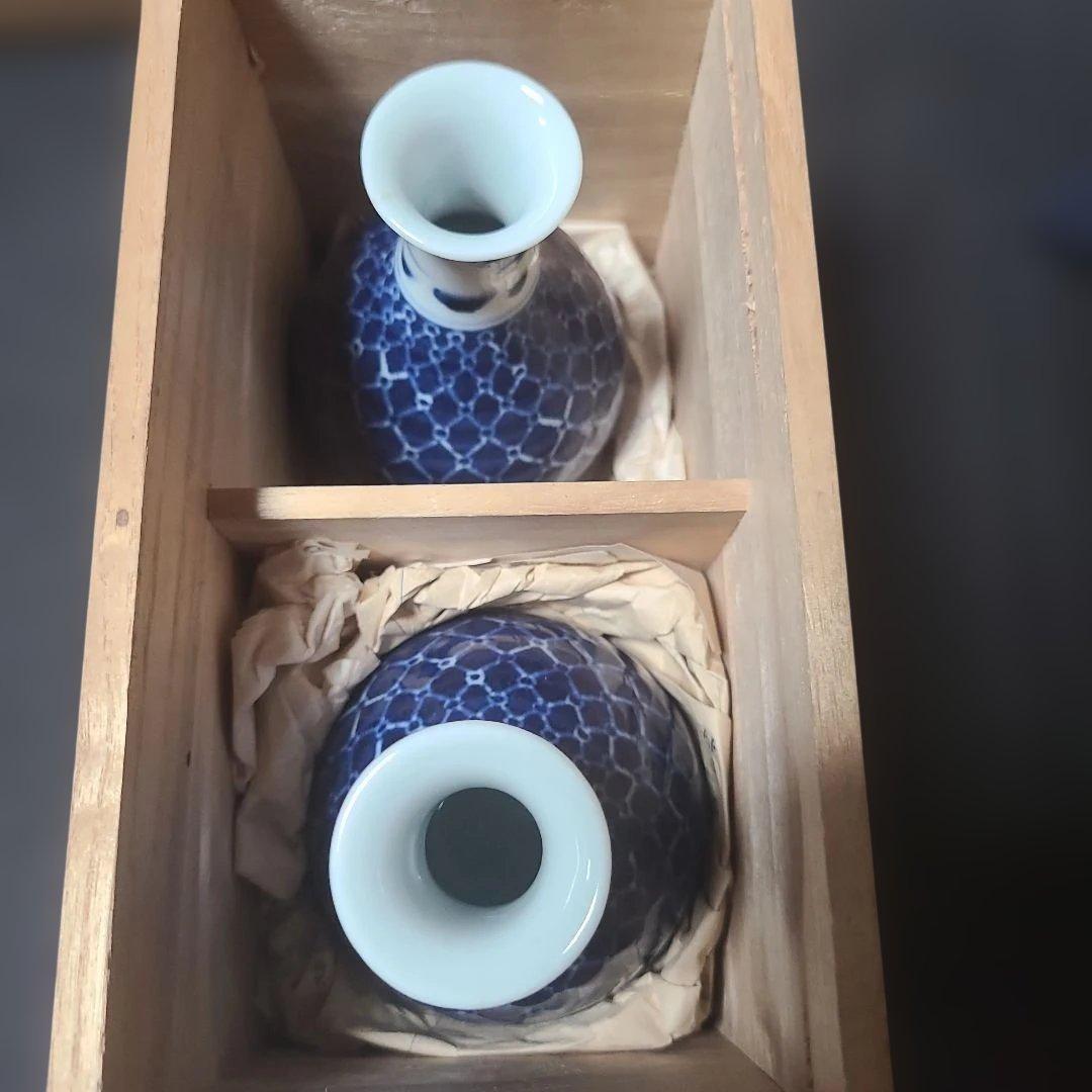 九谷焼須田菁華染付とくり