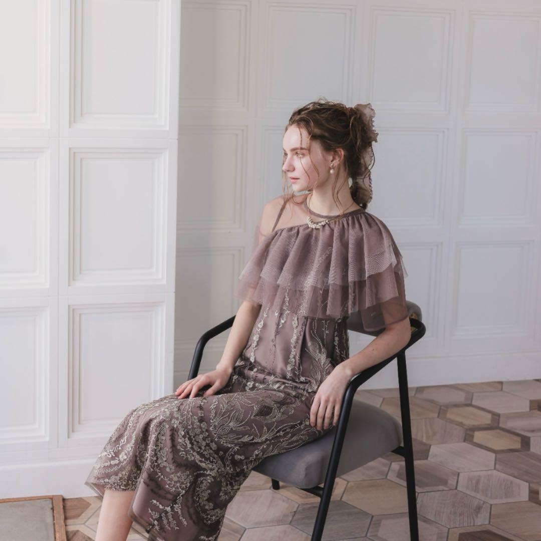 【おまけ付】マルチケープIライン ドレス 結婚式 お呼ばれ