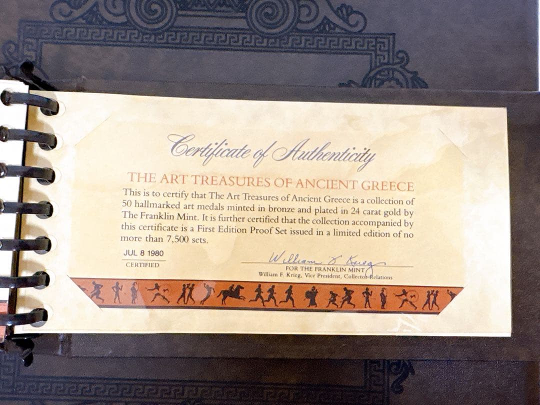 希少レア 古代ギリシャの偉大な芸術遺産 メダル50枚 純金仕上ブロンズ製 限定版
