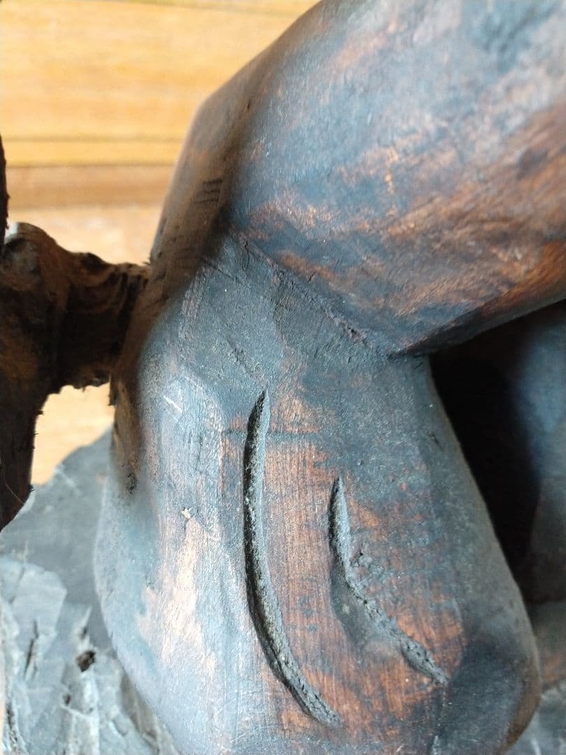 アメリカ　アンティーク　木彫り　PARA BR TOTA 96