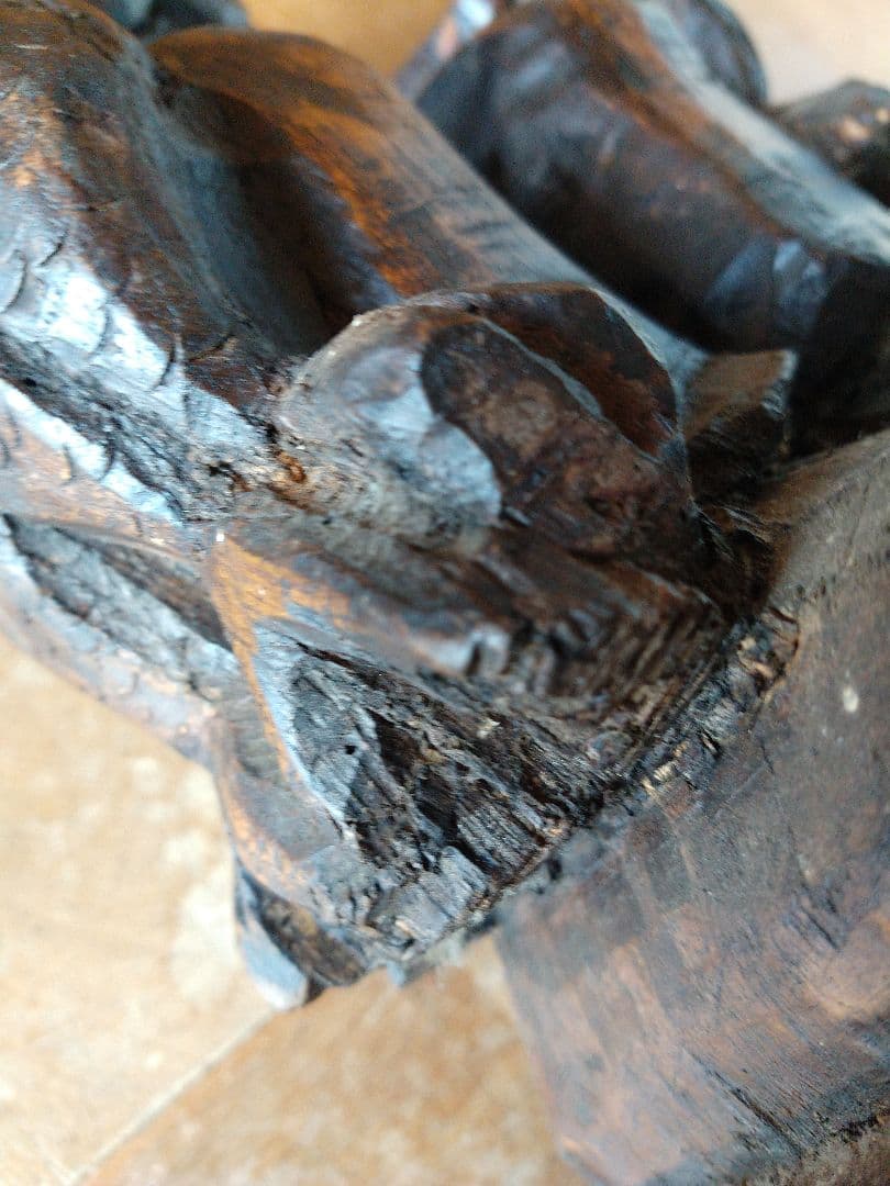 アメリカ　アンティーク　木彫り　PARA BR TOTA 96