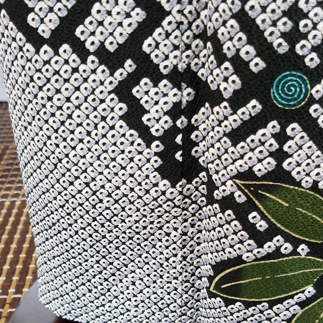 トマト正絹ちりめん絞り古典柄