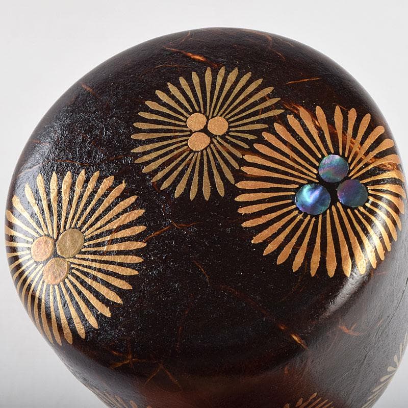 茶道具　築城筑良作　和紙張　唐松　大棗　共布共箱　M　R9264