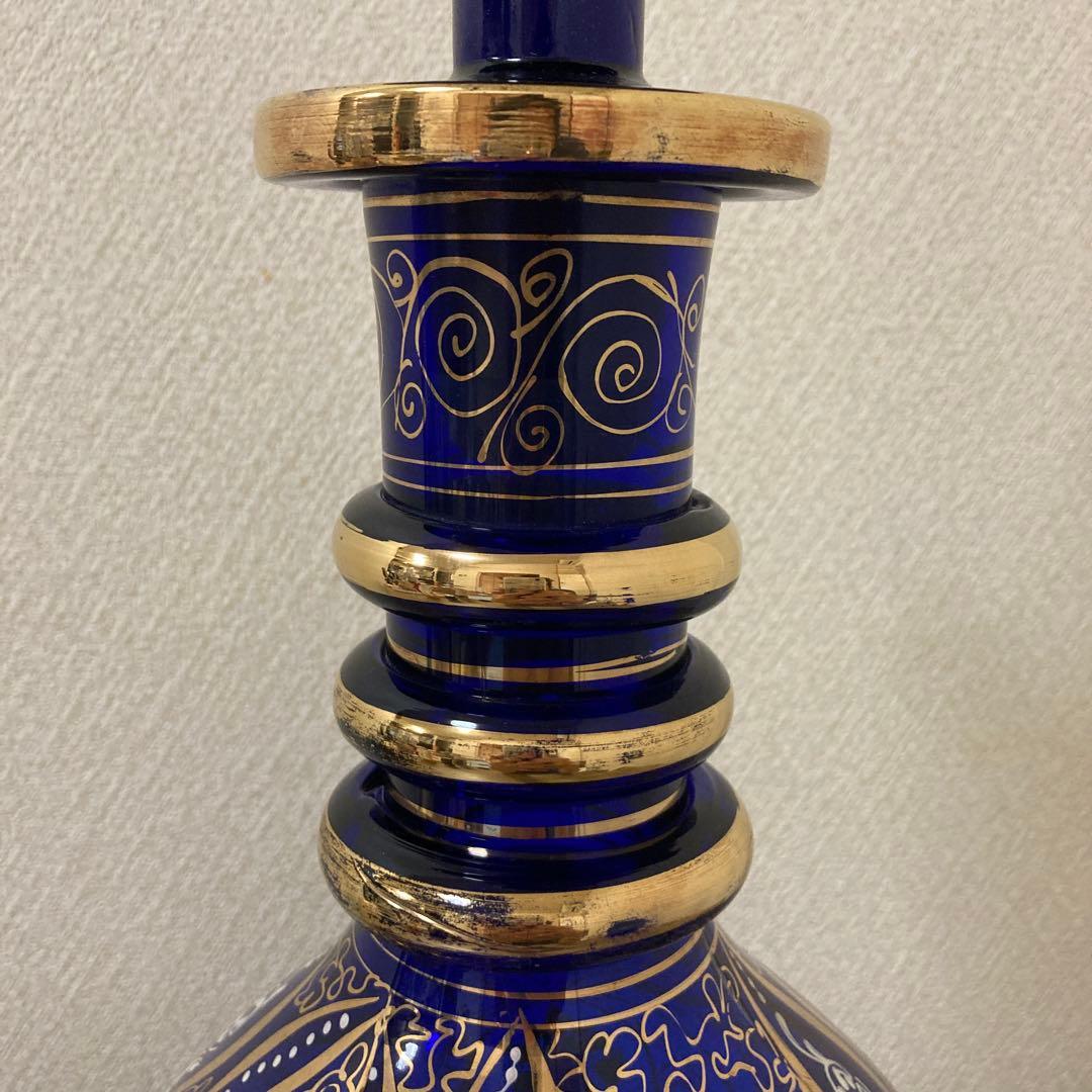 ボヘミアングラス　デキャンタ　珍品　特大　切り子　ヴィンテージ