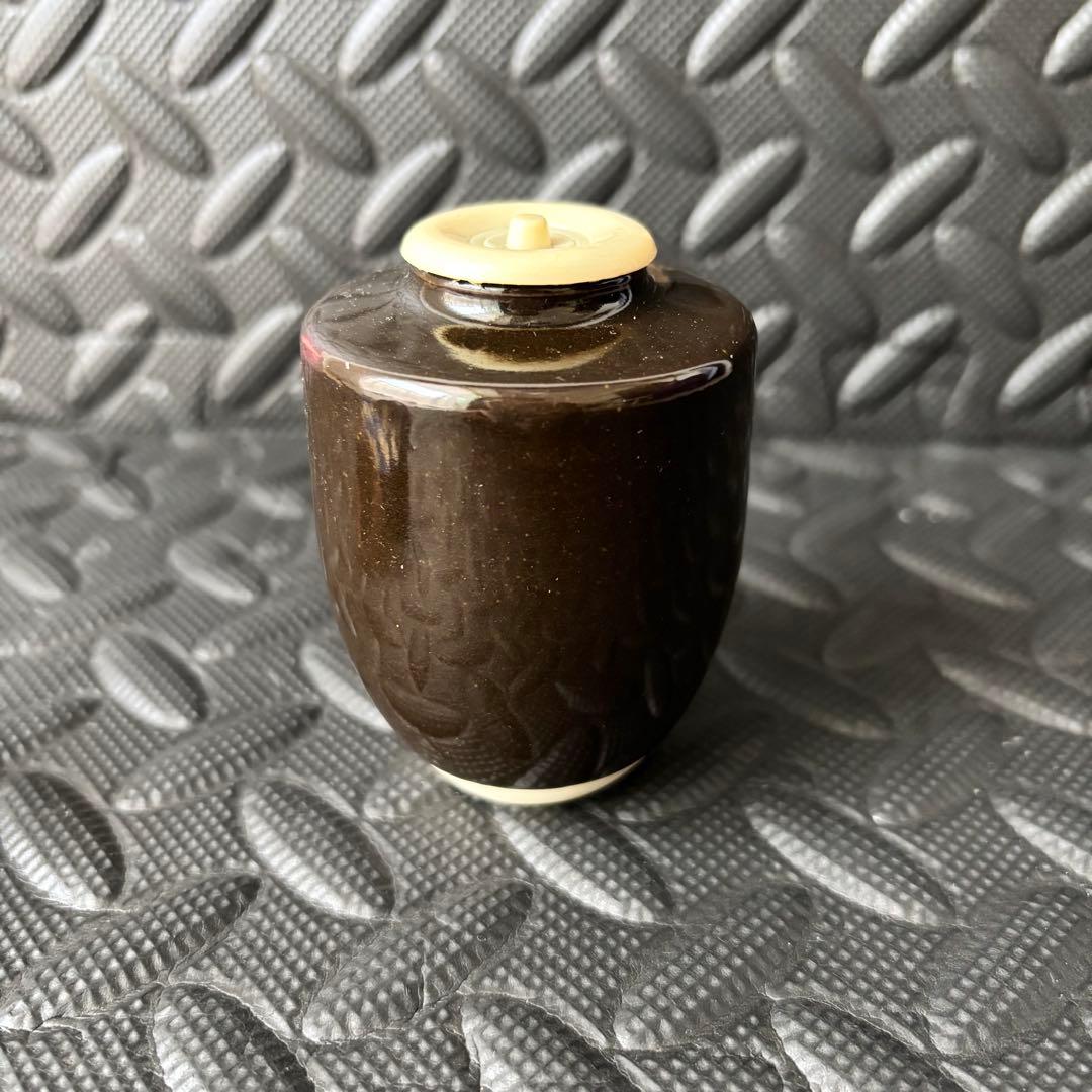 肩衝茶入 仕覆付　美品　茶道具