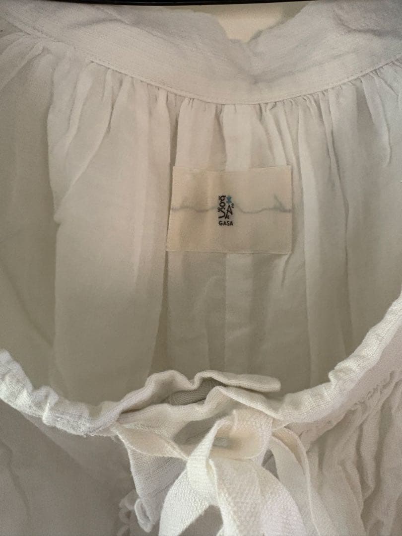 gasa フリルギャザーワイドパンツ