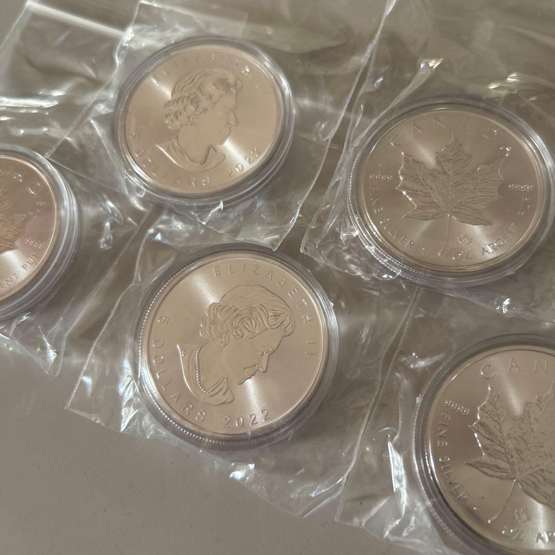 2022年 シルバーメープルリーフ 5枚セット