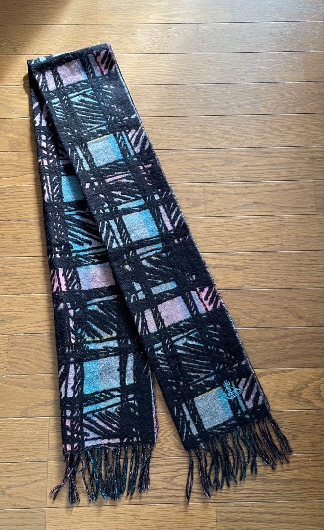 ヴィヴィアンウエストウッド　くすみカラーマフラー　ユニセックス　日本製