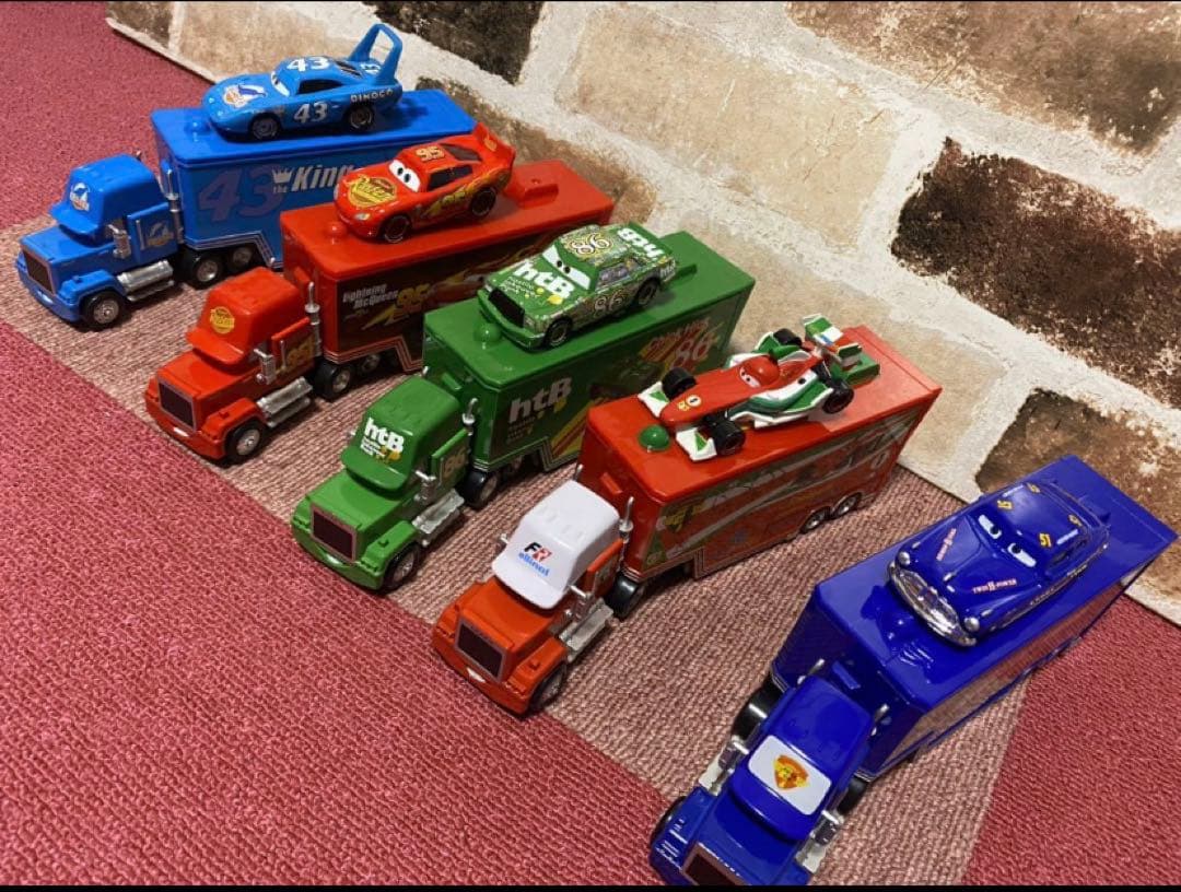 【新品】カーズマック トラックトレーラー　5セット　ミニカー収納トレーラー