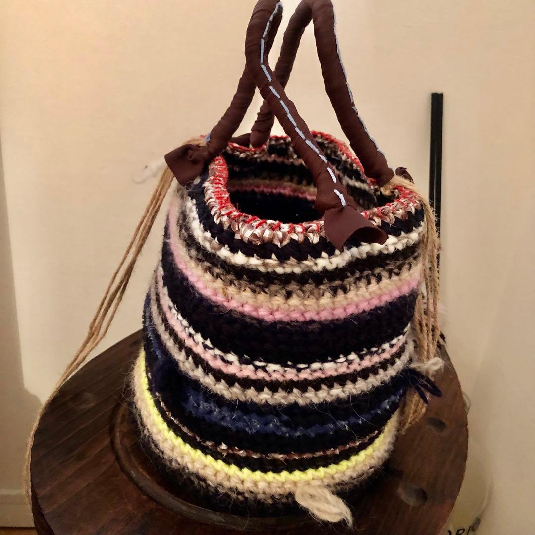 bud.バッグ　美品　ハンドニットバッグ