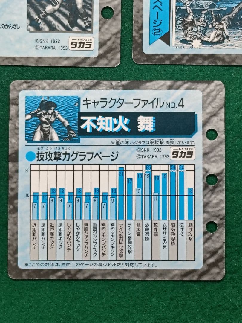 当時物　タカラ　餓狼伝説2　コレクションページ　不知火舞　5種セット