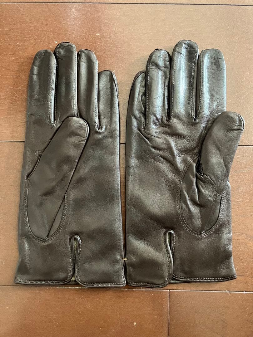 sermoneta glovesスエード本革　茶色手袋（内側カシミア）