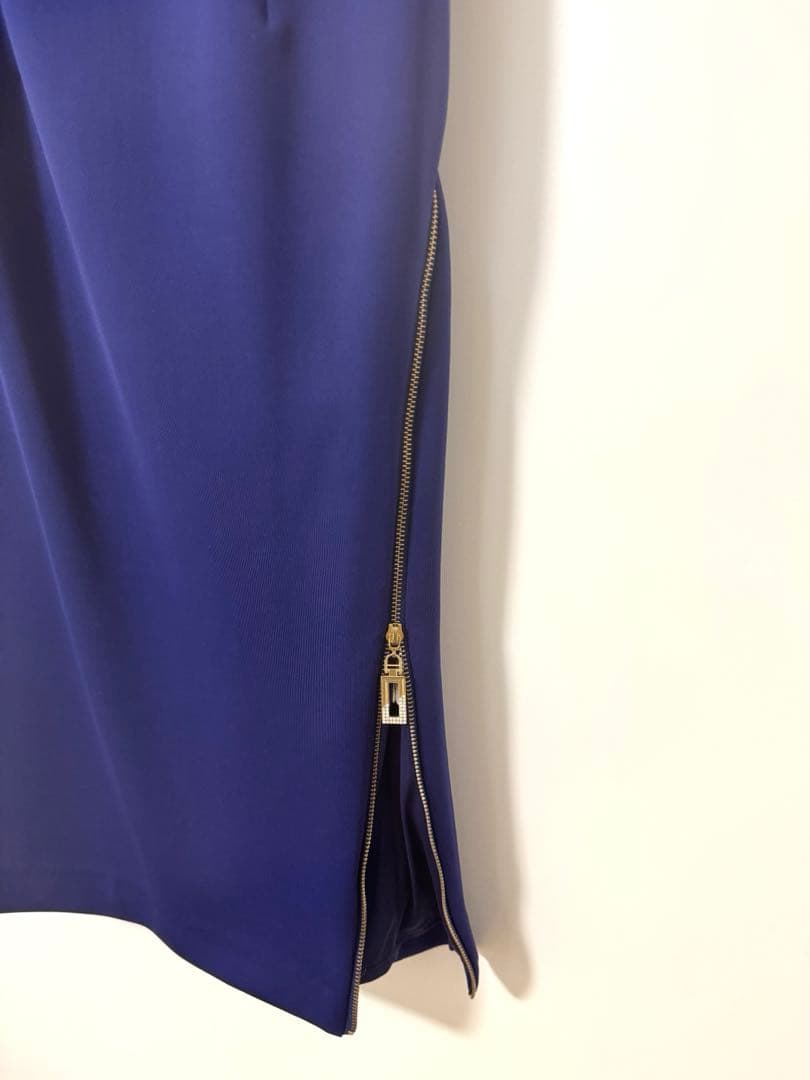 JEAN MACLEAN 紫タイトドレス ハイネック