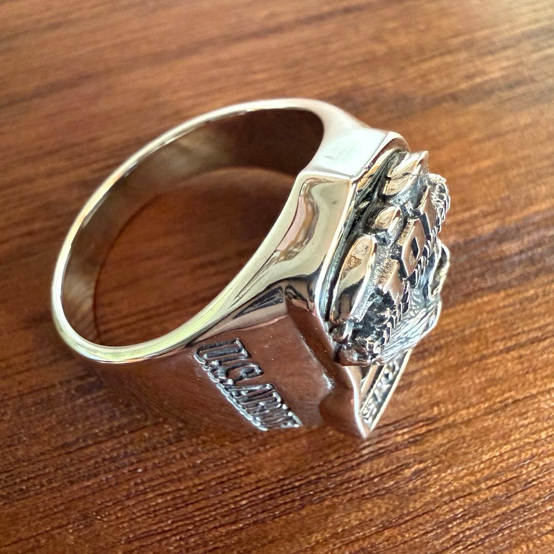 シルバー925無垢【新品】第101空挺師団　US ARMY カレッジリング 本物