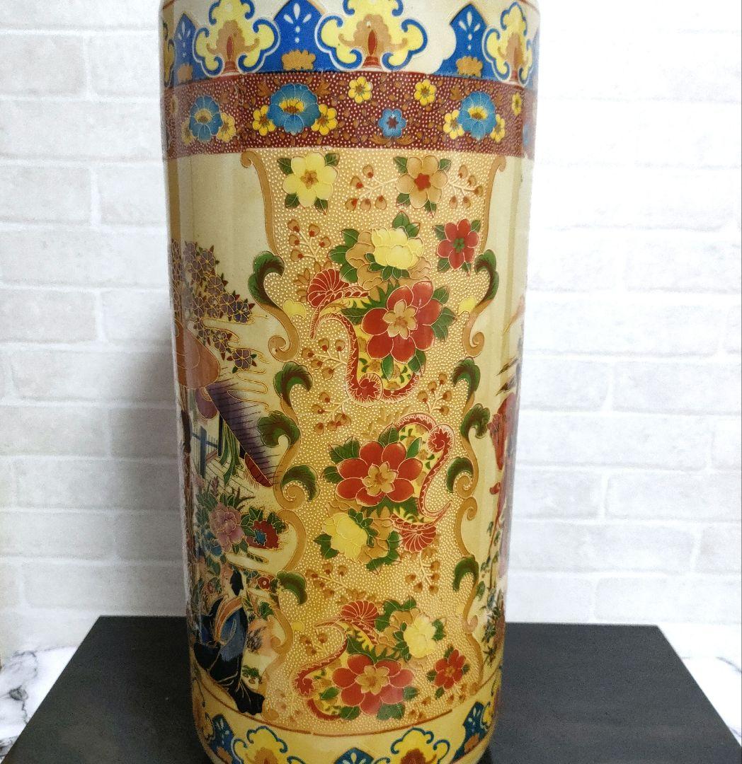 中国美術 美人画 傘立て 45.5cmサイズ