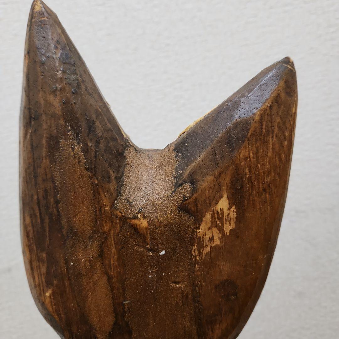 ネコ　木製　置物