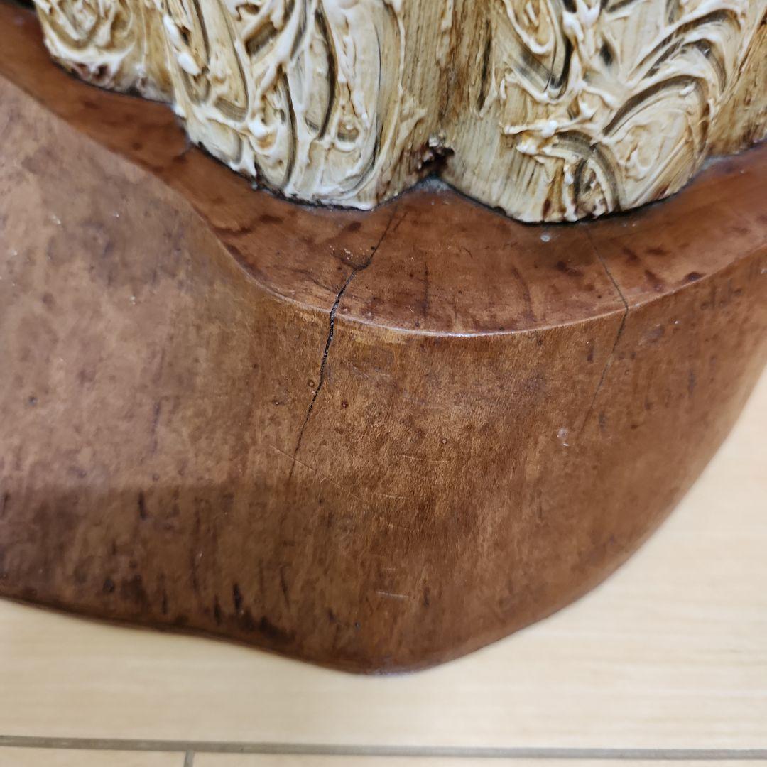 ネコ　木製　置物