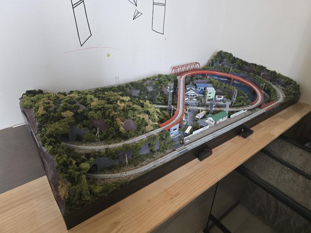 鉄道模型ジオラマレイアウト Ｎゲージ用　単線[１５０ｃｍ×６５ｃｍ]