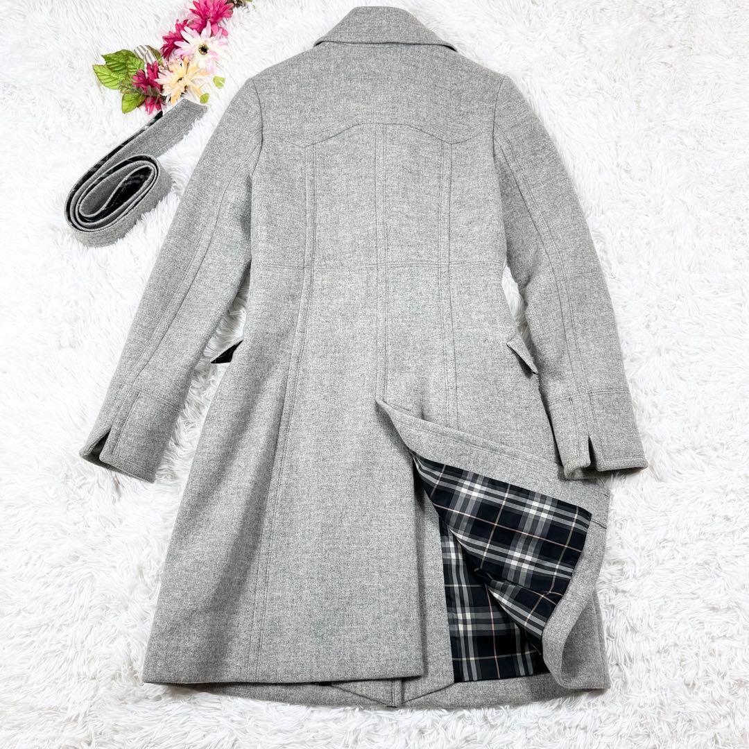 【極美品】BURBERRY BLUE LABEL チェスター アンゴラ混　４０