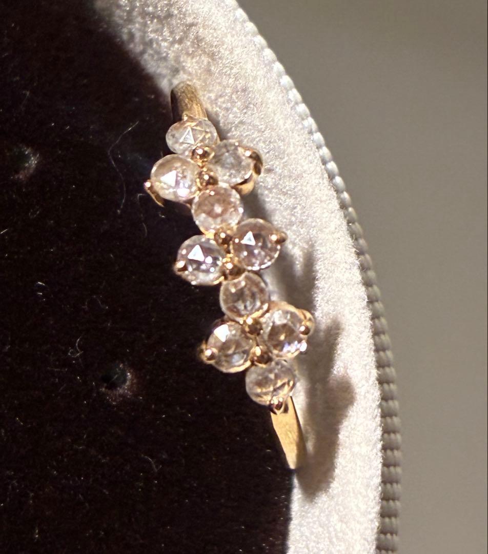 オレフィーチェ　ローズカットダイヤ　グロリア　リング　k18イエローゴールド