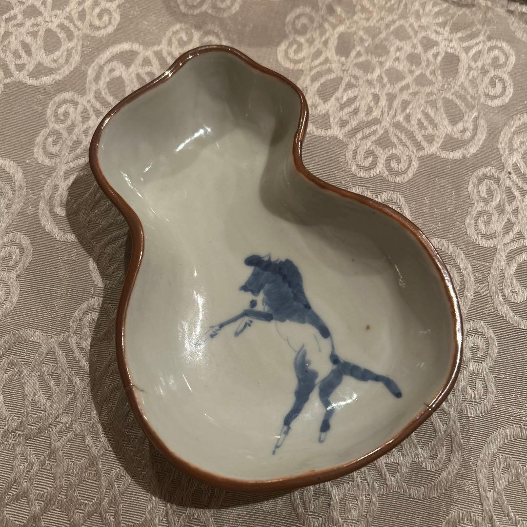 古伊万里　瓢箪型　馬絵図　江戸中期