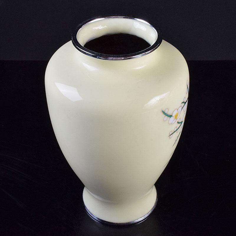 七宝焼　四君子文　花瓶　V　R9273