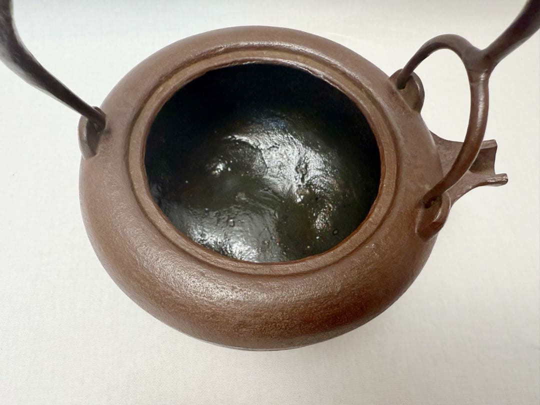 ほぼ未使用 茶道具 釜師 佐藤浄清造 丸形銚子 釜印 共箱