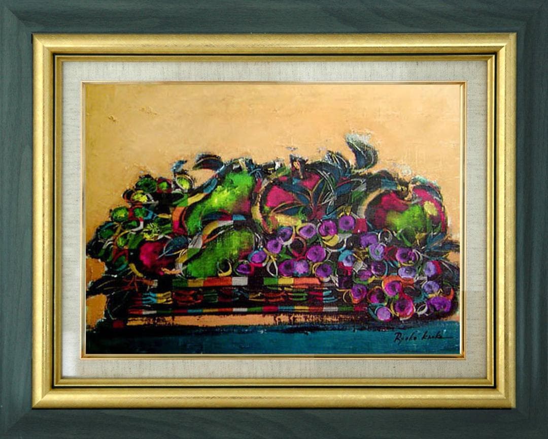 油絵 絵 絵画 インテエリア uF6-061104 静物 果物