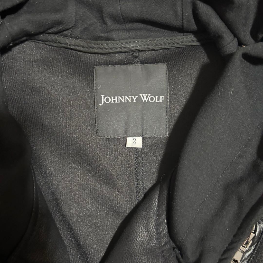 y2k JOHNNY WOLF ダブルライダース 変形 レザージャケット
