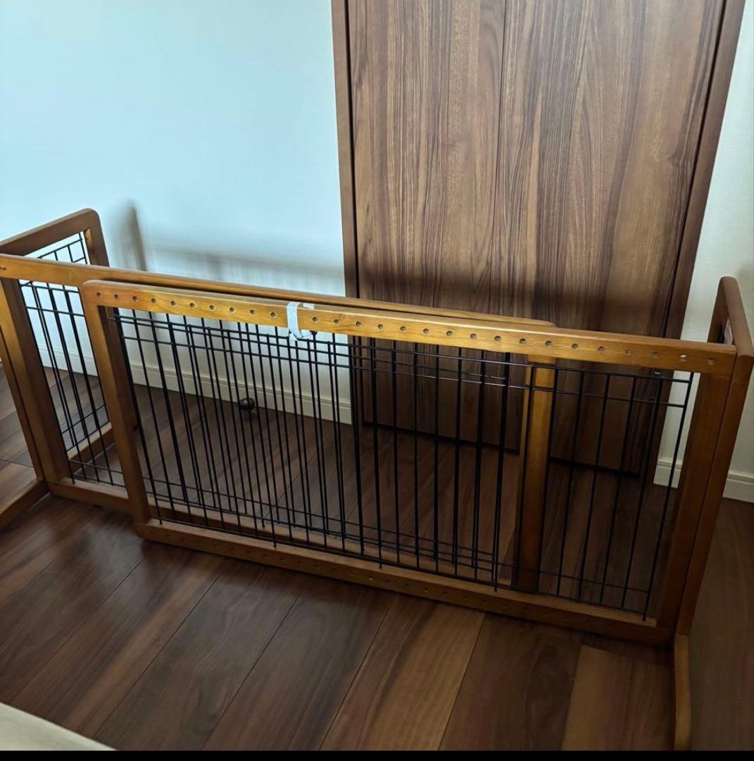 Richell ペット用木製おくだけゲート ワイド　赤ちゃん　幼児　ベビーゲート