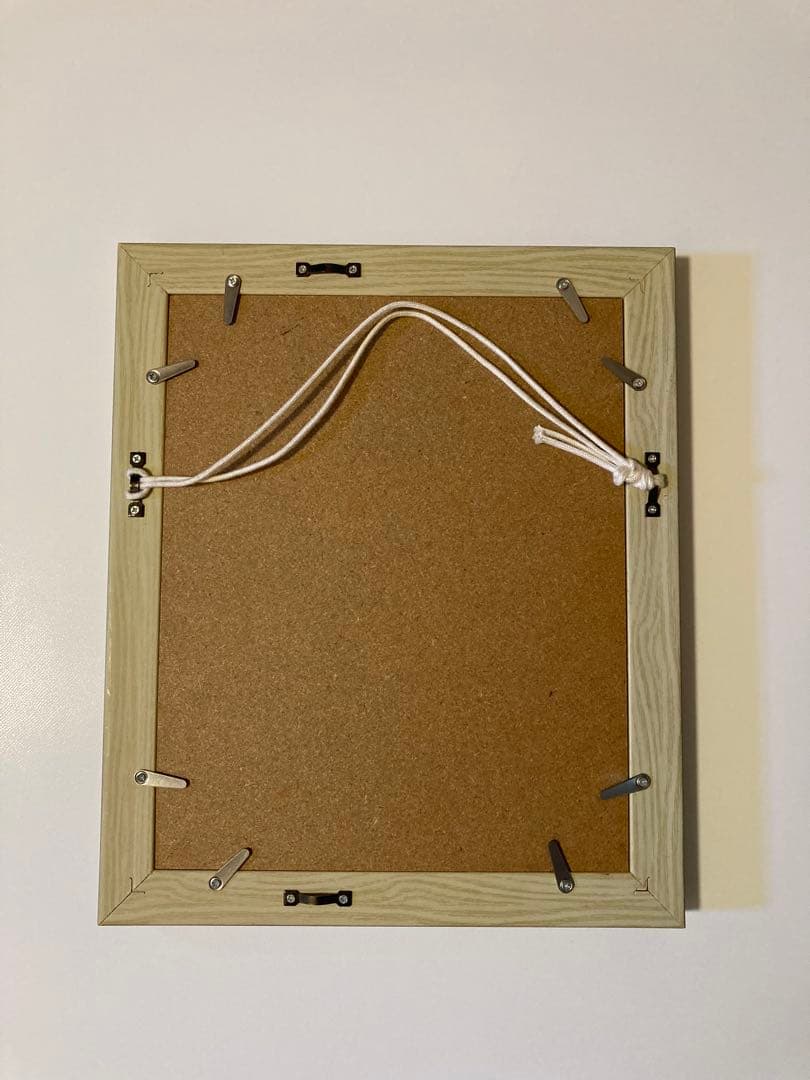 幻想的 月夜の天使 額装アート／ドライフラワー使用31×26cmミクストメディア