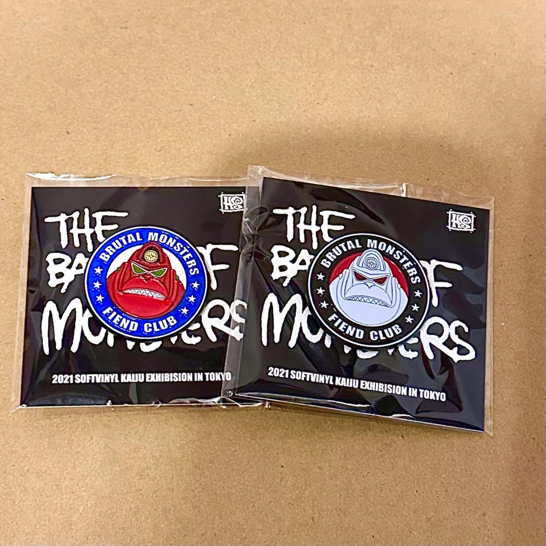 ソフトビニール怪獣展　ピンバッジ4個セット