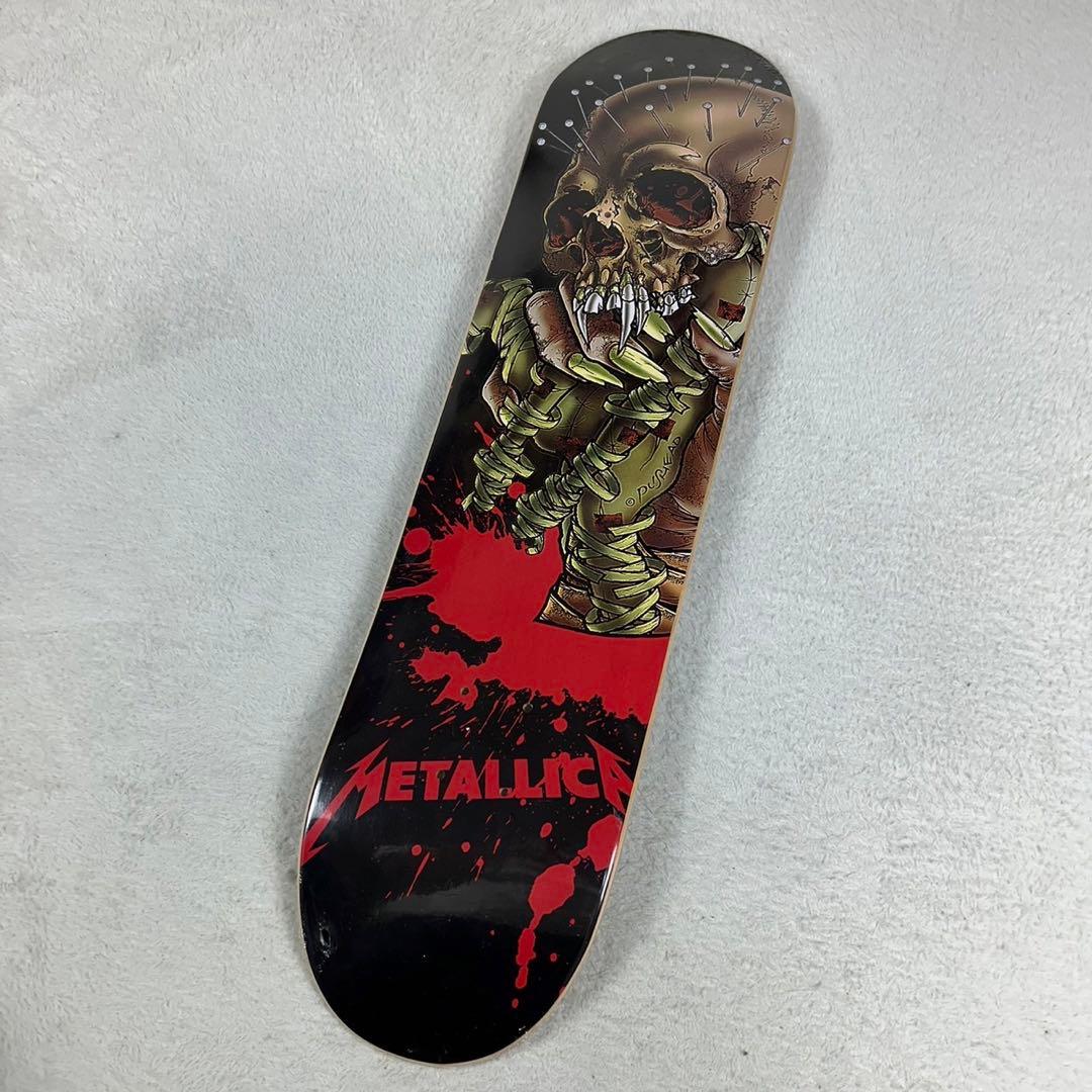 未使用 LLICA スケートボード デッキ ドクロ イラスト メタリカ