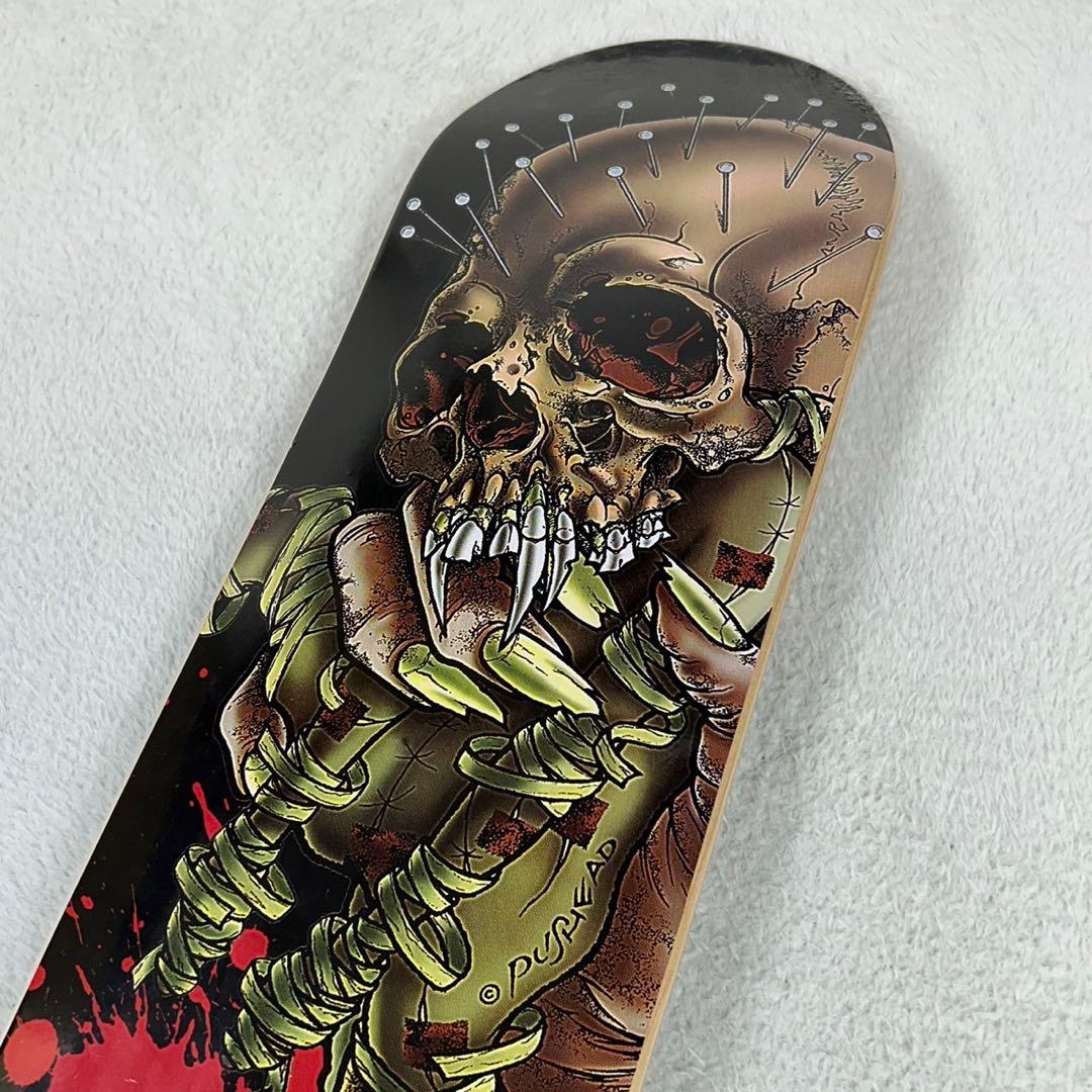 未使用 LLICA スケートボード デッキ ドクロ イラスト メタリカ