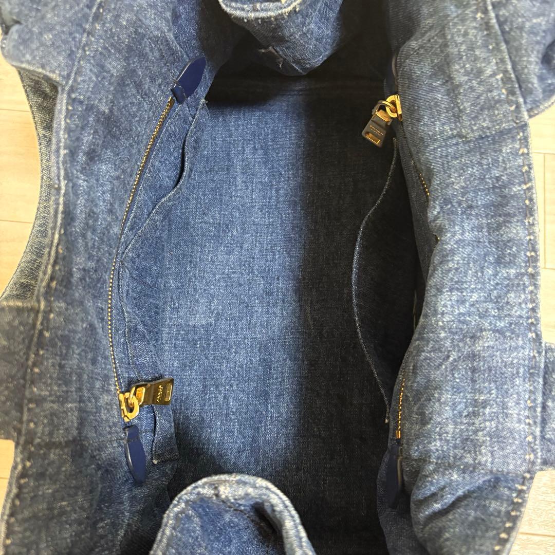 【9月30日まで特別価格】PRADA プラダ カナパ デニムトートバッグ