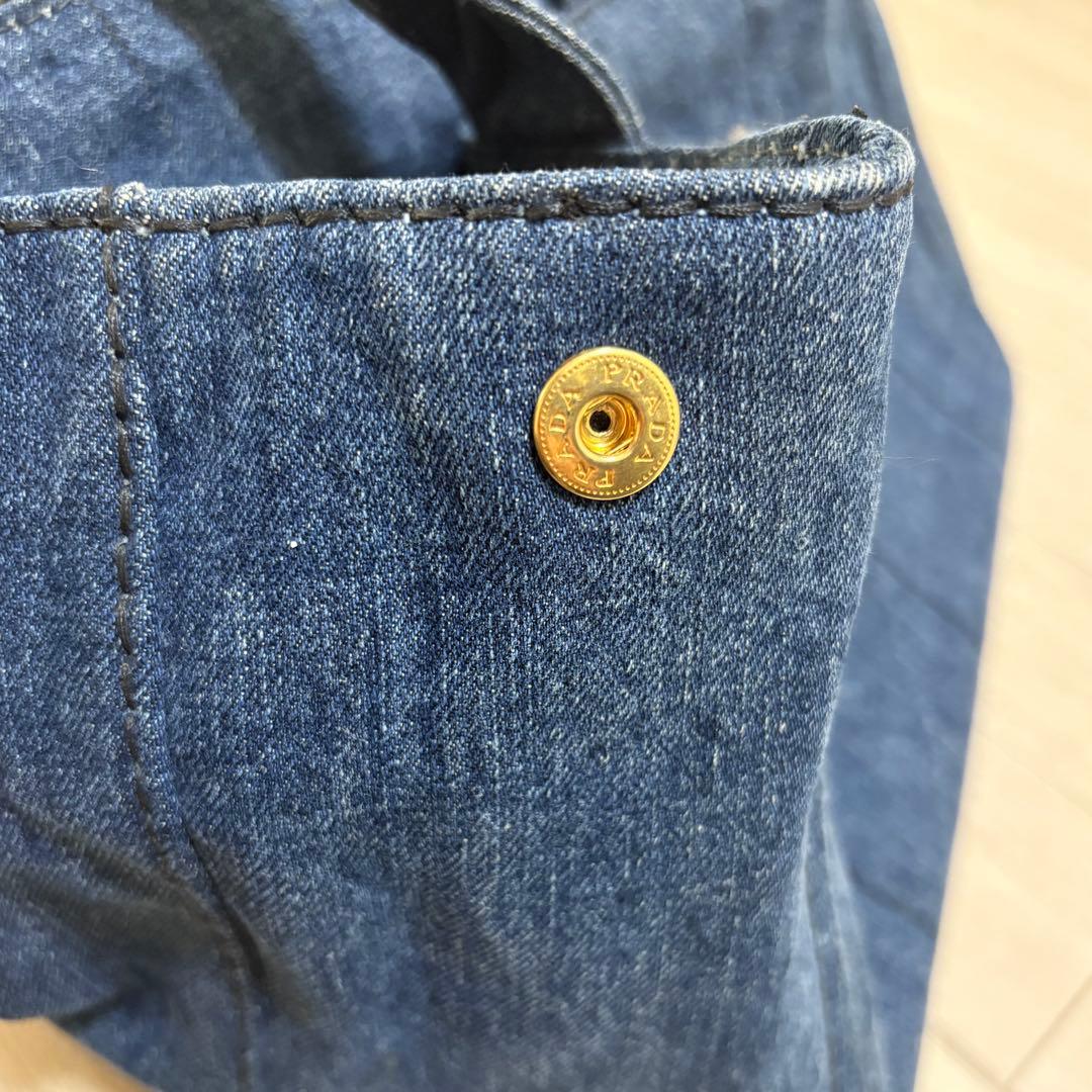 【9月30日まで特別価格】PRADA プラダ カナパ デニムトートバッグ