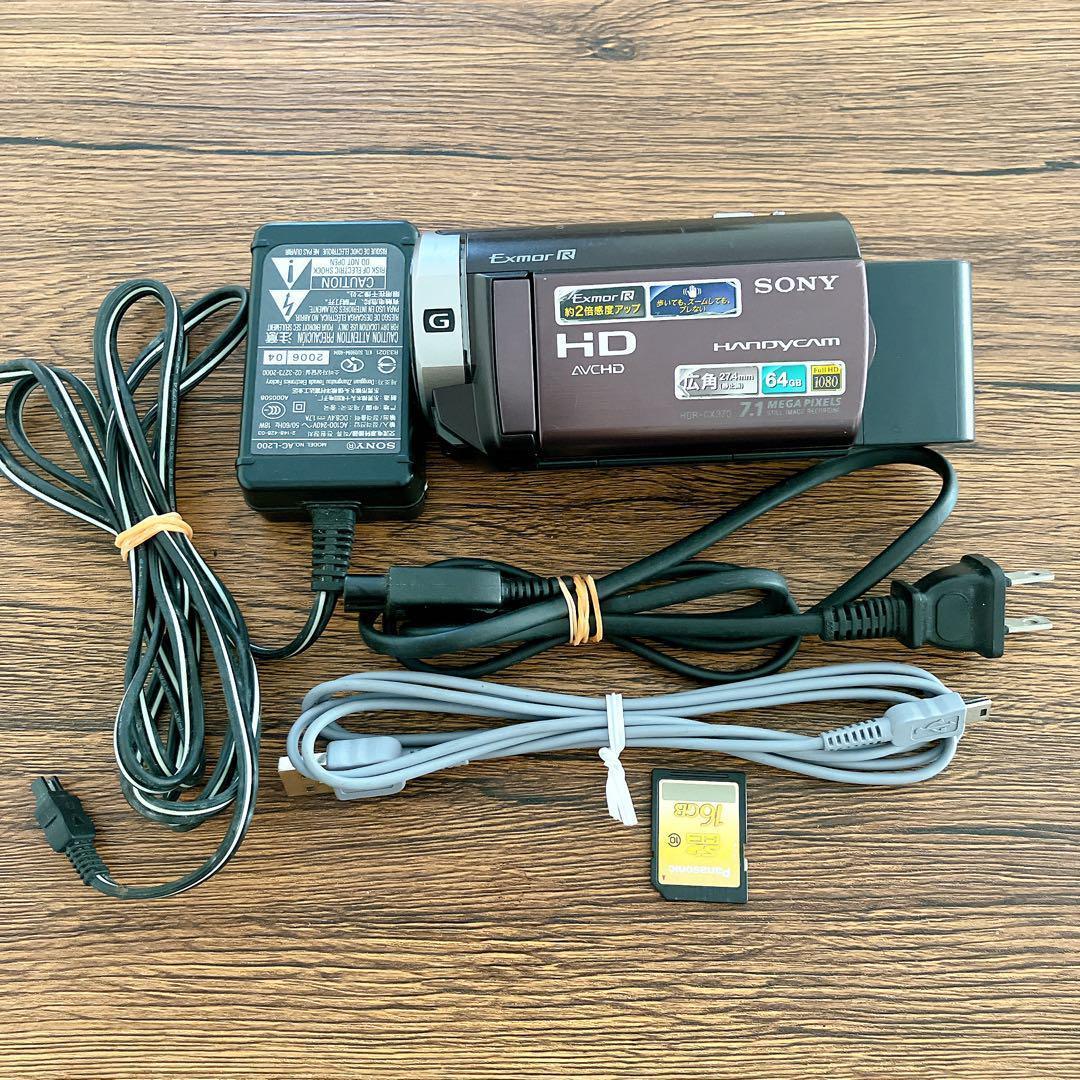 SONY　Handycam　HDR-CX370V ビデオカメラ　動作品　PC転送